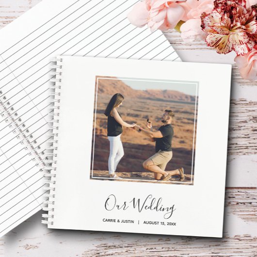 Elegant Photo Wedding Guest Book Notitieboek