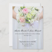 Elegant Photo Wedding Invitation Card Kaart (Voorkant)