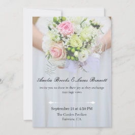 Elegant Photo Wedding Invitation Card Kaart