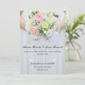Elegant Photo Wedding Invitation Card Kaart (Staand voorkant)
