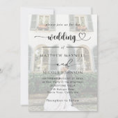Elegant Photo Wedding Invitation Customizable Kaart (Voorkant)