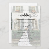 Elegant Photo Wedding Invitation Customizable Kaart (Voorkant / Achterkant)