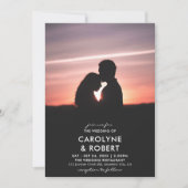 Elegant Photo Wedding Invitation Kaart (Voorkant)