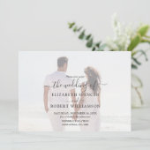 Elegant Photo Wedding Kaart (Staand voorkant)