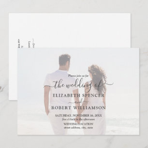 Elegant Photo Wedding Kaart