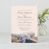Elegant Photo Wedding Kaart (Staand voorkant)