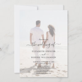 Elegant Photo Wedding Kaart