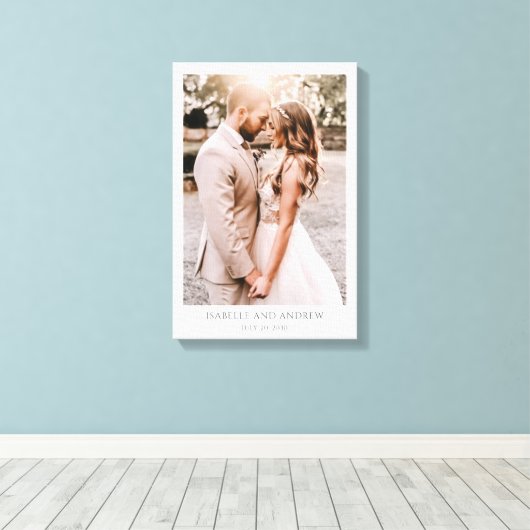 Elegant Photo Wedding Keepsake Canvas Afdruk (Insitu (Houten vloer))