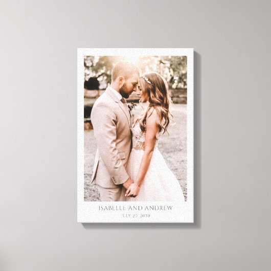 Elegant Photo Wedding Keepsake Canvas Afdruk (Voorkant)