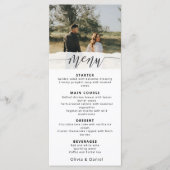 Elegant Photo Wedding Menu with Modern Script (Voorkant)