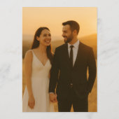 Elegant Photo Wedding Movie Poster Kaart (Achterkant)