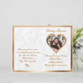 Elegant Photo Wedding Program (Staand voorkant)