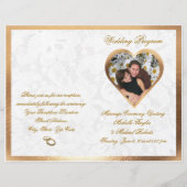 Elegant  Photo Wedding Program (Voorkant)