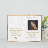 Elegant  Photo Wedding Program (Staand voorkant)