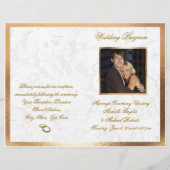 Elegant  Photo Wedding Program (Voorkant)