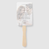 Elegant Photo Wedding Program Hand Fan Handwaaier (Achterkant)