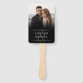 Elegant Photo Wedding Program Hand Fan Handwaaier (Voorkant)