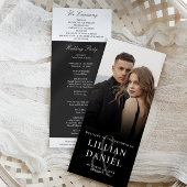 Elegant Photo Wedding Program Kaart