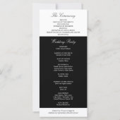 Elegant Photo Wedding Program Kaart (Achterkant)