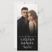 Elegant Photo Wedding Program Kaart (Voorkant)