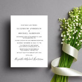 Elegant Photo Wedding Reception Invitation Aankondiging