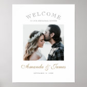 Elegant Photo Wedding Rehearsal Dinner Welkom Poster (Voorkant)
