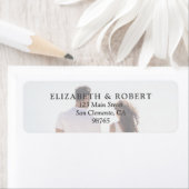 Elegant Photo Wedding Return-adres Etiket (Insitu)