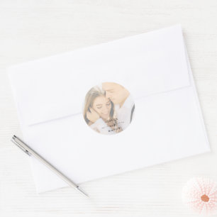 Elegant Photo Wedding Ronde Sticker