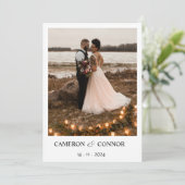 Elegant Photo Wedding Save The Date (Staand voorkant)