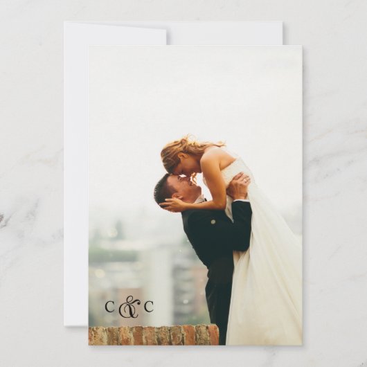 Elegant Photo Wedding Save The Date (Voorkant)