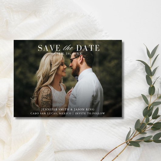 Elegant Photo Wedding Save The Date