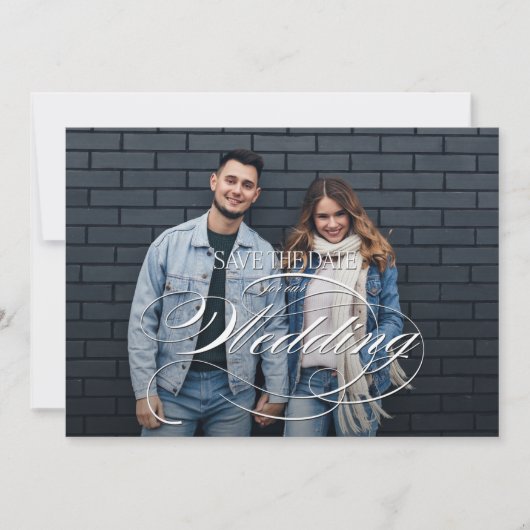 Elegant Photo Wedding Save The Date (Voorkant)