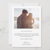 Elegant Photo Wedding Save The Date (Achterkant)