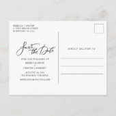 Elegant Photo Wedding Save the Date Aankondigingskaart (Achterkant)