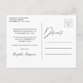 Elegant Photo Wedding Save the Date Aankondigingskaart (Achterkant)