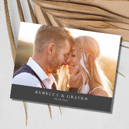 Elegant Photo Wedding Save the Date Aankondigingskaart