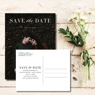 Elegant Photo Wedding Save the Date Aankondigingskaart