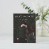 Elegant Photo Wedding Save the Date Aankondigingskaart (Staand voorkant)