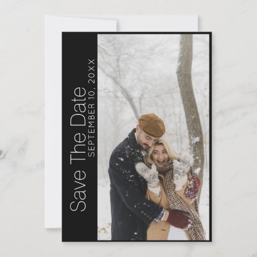 Elegant Photo Wedding Save the Date Kaart (Voorkant)