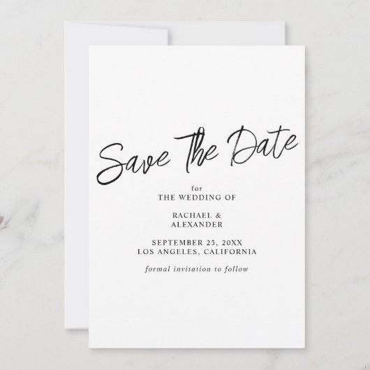 Elegant Photo Wedding Save the Date Kaart (Achterkant)