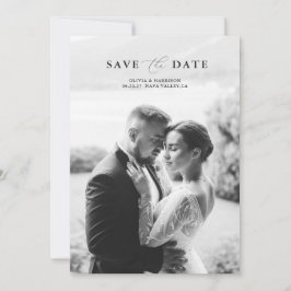 Elegant Photo Wedding Save the Date Kaart