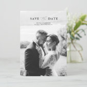Elegant Photo Wedding Save the Date Kaart (Staand voorkant)