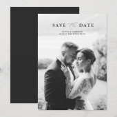 Elegant Photo Wedding Save the Date Kaart (Voorkant / Achterkant)