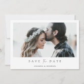 Elegant Photo Wedding Save the Date Kaart Sjabloon (Voorkant)