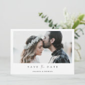 Elegant Photo Wedding Save the Date Kaart Sjabloon (Staand voorkant)