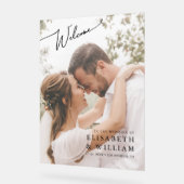 Elegant Photo Wedding Welcome Acryl Bord (Hoek)