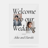 Elegant Photo Wedding Welcome Acryl Bord (Voorkant)