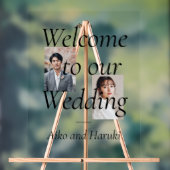 Elegant Photo Wedding Welcome Acryl Bord (Neutraal)