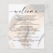 Elegant Photo Wedding Welcome Letter Itinerary Flyer (Voorkant)
