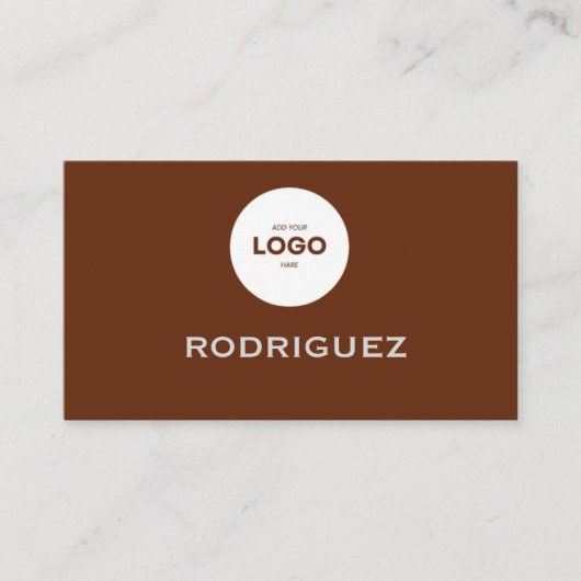 Elegant Photography Workshop Brown Business Card Visitekaartje (Voorkant)